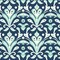 Nautical Damask Anti-Pill Premium Fleece Fabric | By The Yard